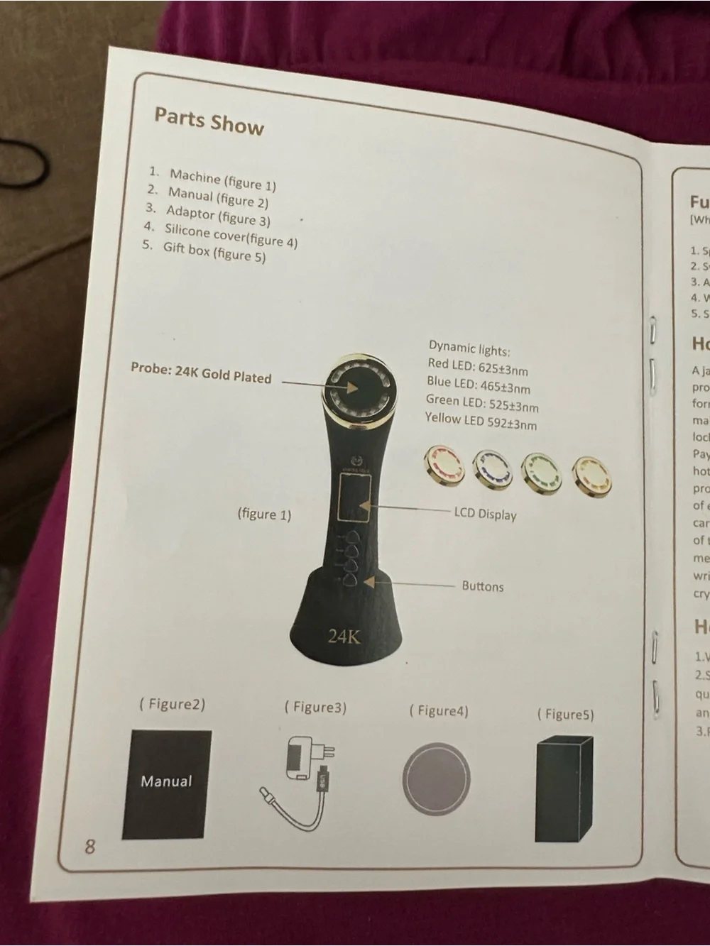 24K Gold Plated Facial Massager - Black
